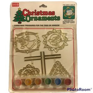 Vintage Craft House Paint By Numbers Sun Catchers Christmas Ornament Kit…